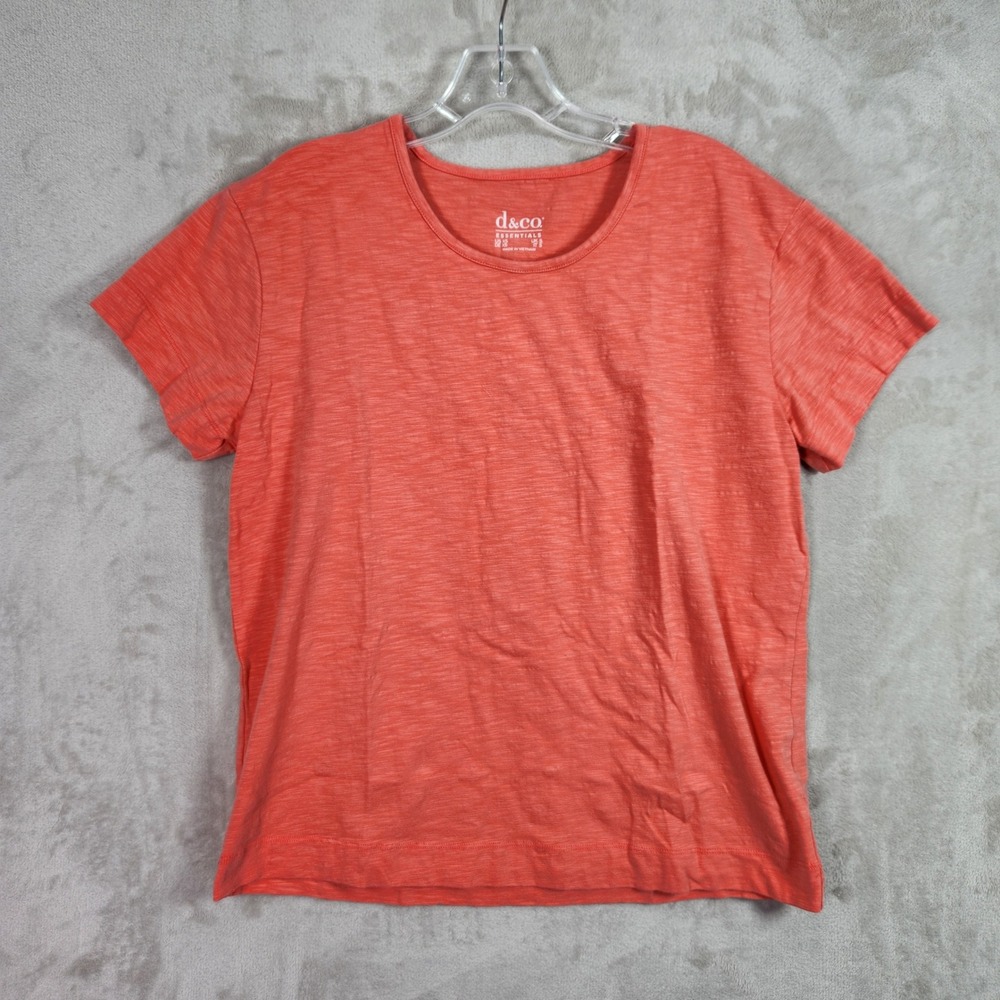 Denim&Co Womens XS Porcelain Rose Textured Knit Relaxed Short Sleeve Top A652644